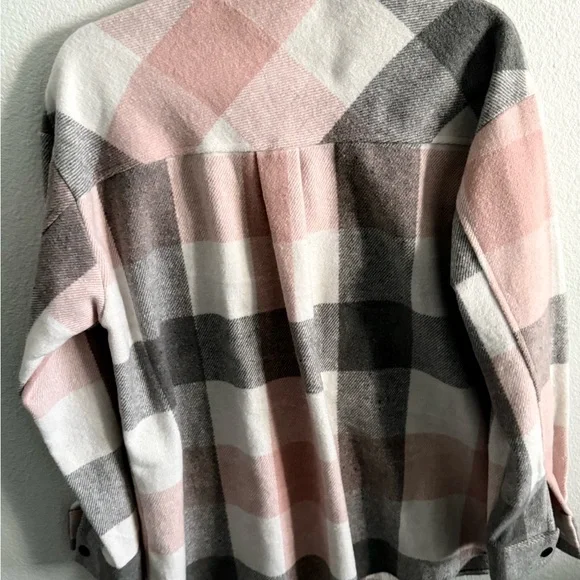 Plaid Button-Up Women's Hoodie - Picture 6 of 6
